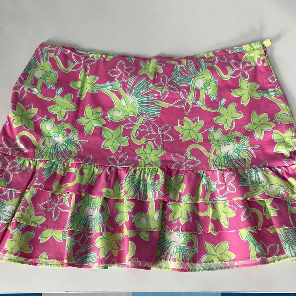 VINTAGE Lilly Pulitzer Skirt size 12 rock a hula monkey